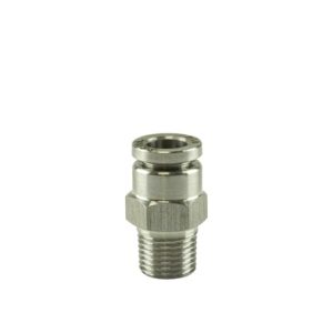 1/8" NPT Str Pushloc Fitting - SS - 1/4"
