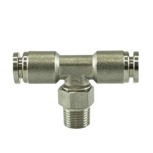 1/8" NPT Tee Pushloc Fitting - SS - 1/4"