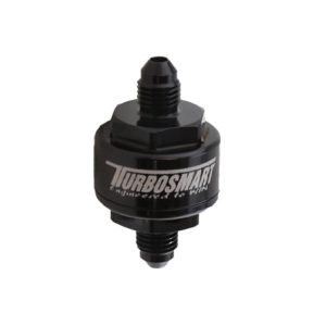 Billet Turbo Oil Feed Filter 44um AN-3 - Black