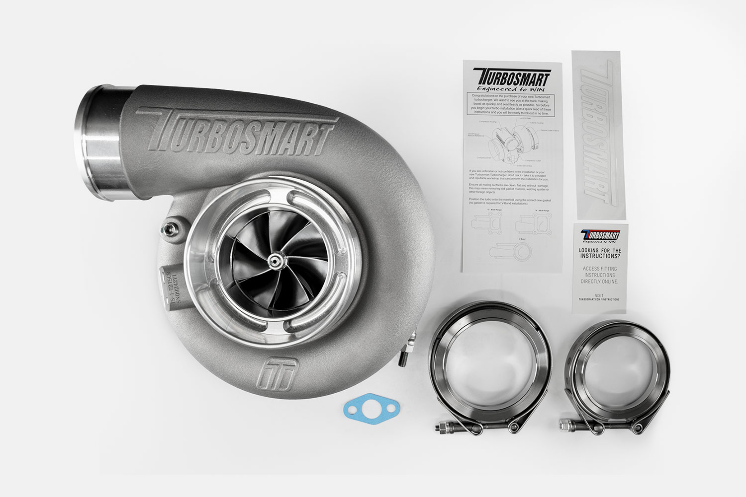 TS-1 Turbocharger 7275 V-Band Reverse Rotation 0.96AR Externally Wastegated - Image 6