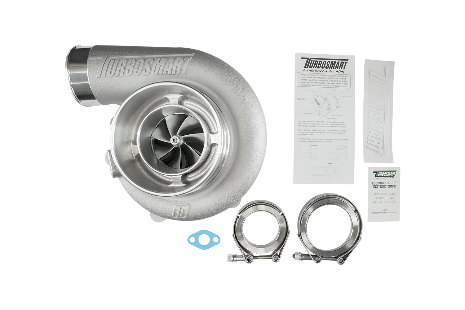 TS-2 Turbocharger (Water Cooled) 5862 V-Band Reverse Rotation 0.82AR Externally Wastegated - Image 6