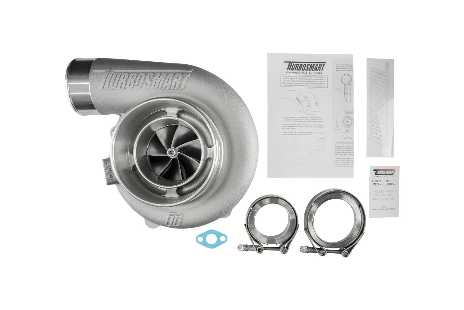 TS-2 Turbocharger (Water Cooled) 6262 V-Band Reverse Rotation 0.82AR Externally Wastegated - Image 6