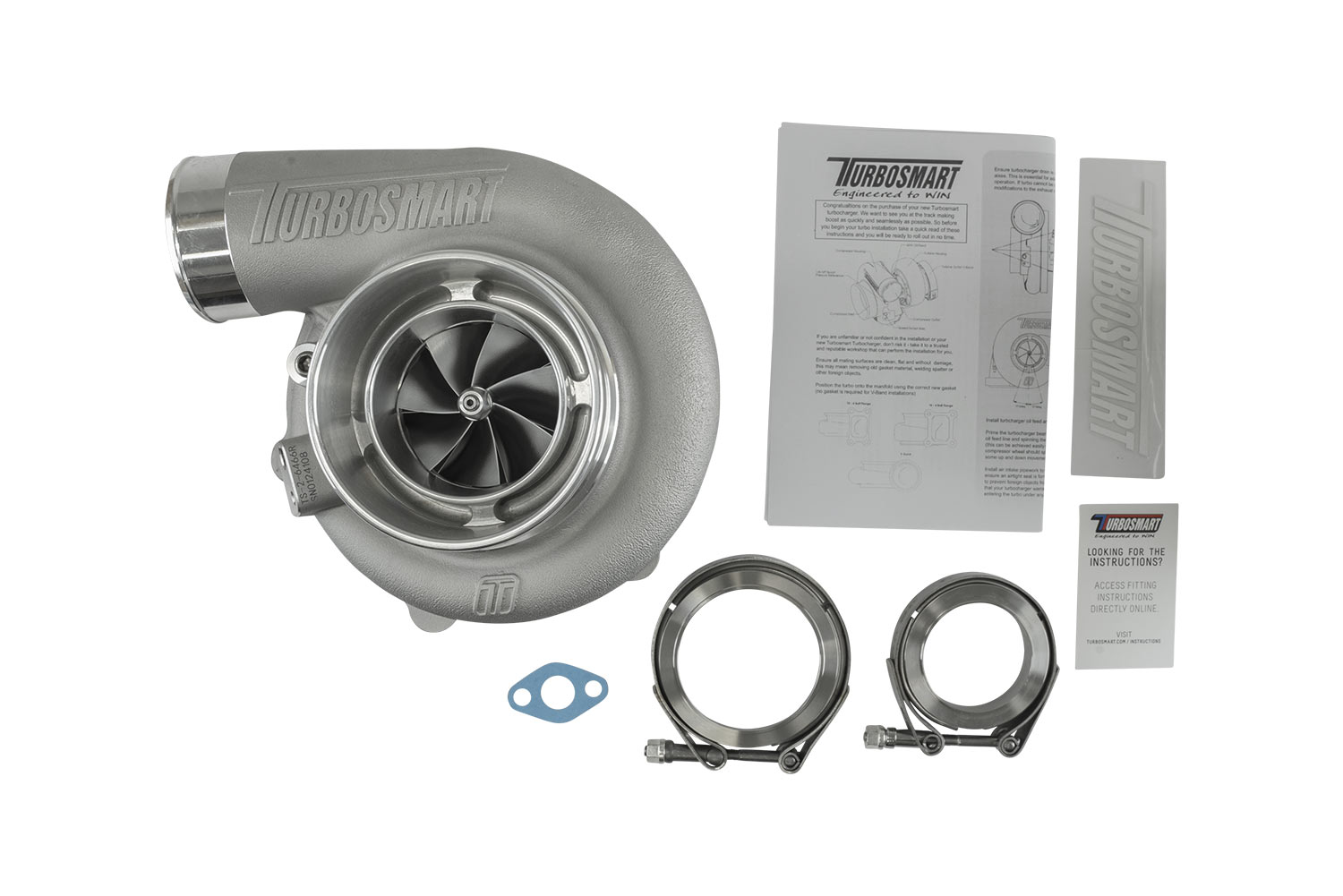 TS-2 Turbocharger (Water Cooled) 6466 V-Band Reverse Rotation 0.82AR Externally Wastegated - Image 6