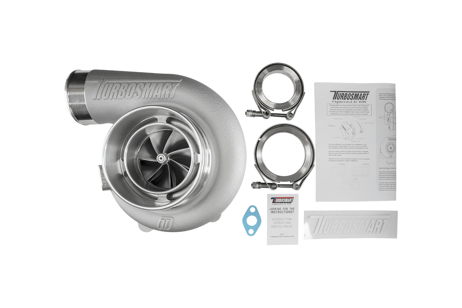 TS-2 Turbocharger (Water Cooled) 6870 (Kompact) V-Band Reverse Rotation 1.07AR Externally Wastegated - Image 6