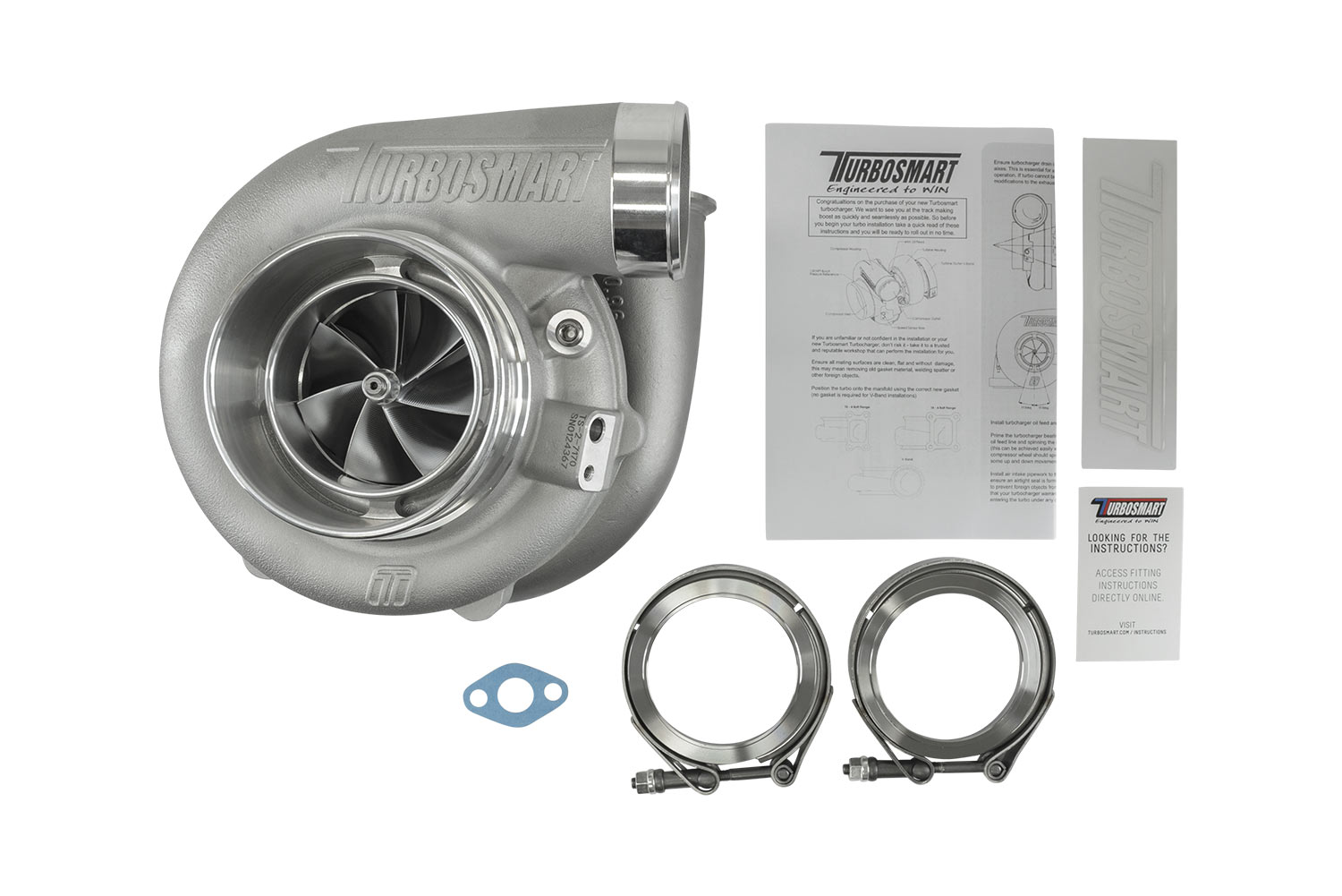 TS-2 Turbocharger (Water Cooled) 7170 (Kompact) V-Band 0.96AR Externally Wastegated - Image 6