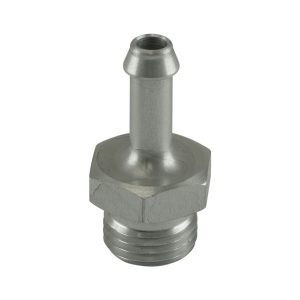 Fitting 6mm / 1/4" Hose End to -6 AN ORB Male Straight - Silver