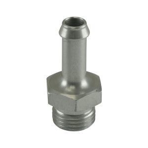 Fitting 8mm / 5/16" Hose End to -6 AN ORB Male Straight - Silver