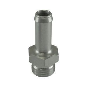 Fitting 10mm / 3/8" Hose End to -6 AN ORB Male Straight - Silver